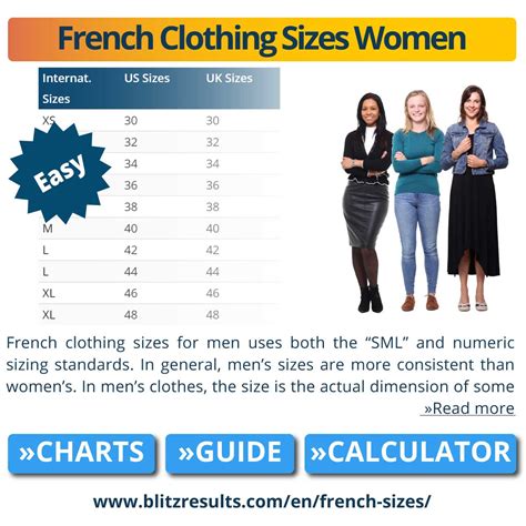 french clothing size chart uk